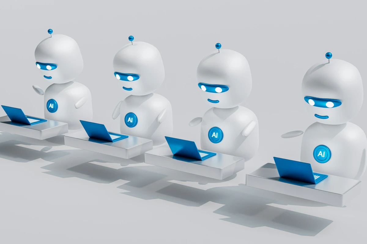 AI chatbot answering a customer